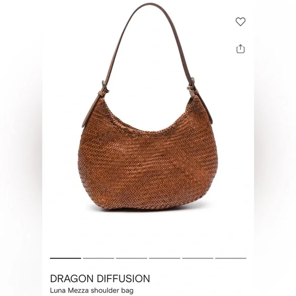 Dragon Diffusion Luna Mezza Should Bag Color Tan - Picture 9 of 10